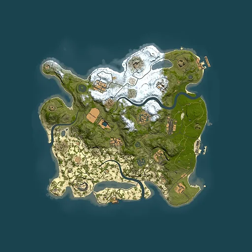 Rust map seed 214468073, 3500x3500m top-down preview