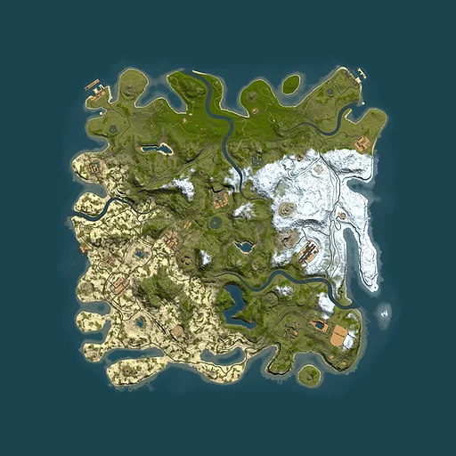 Rust map seed 1667486494, 4500x4500m top-down preview