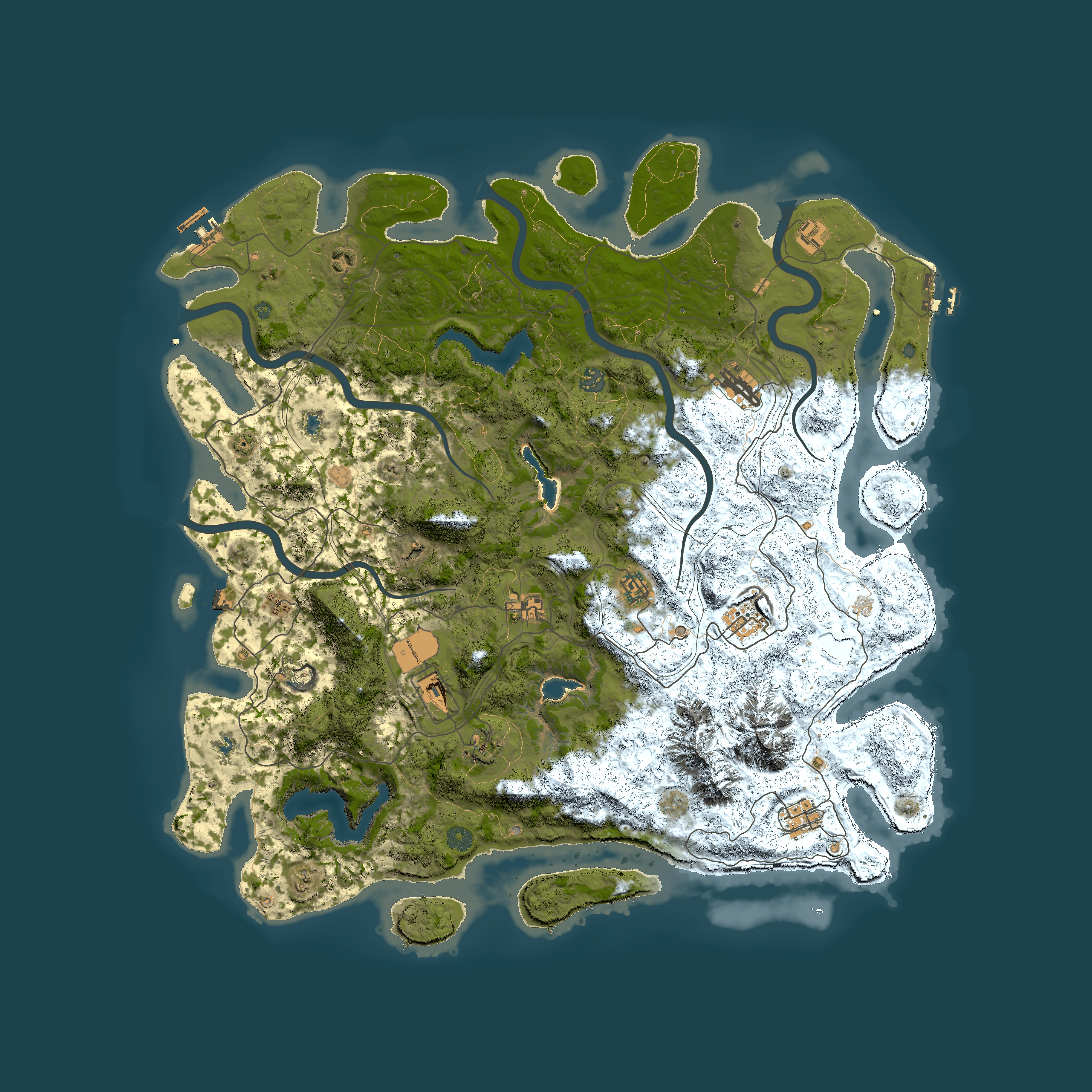 Full top-down render of Rust map seed 1272569853, 5000x5000m