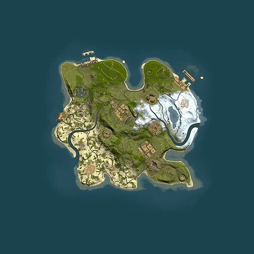 Rust map seed 1594463839, 2500x2500m top-down preview