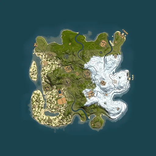 Rust map seed 748775916, 3500x3500m top-down preview