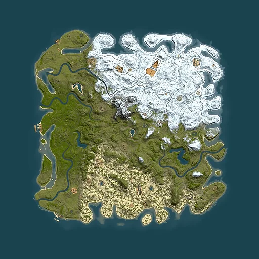Rust map seed 139225776, 6000x6000m top-down preview