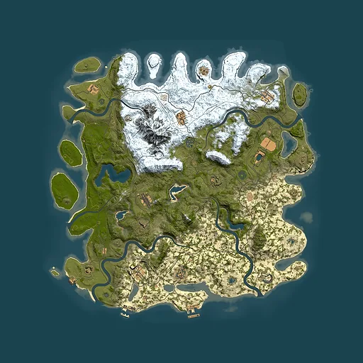 Rust map seed 1757690812, 5000x5000m top-down preview