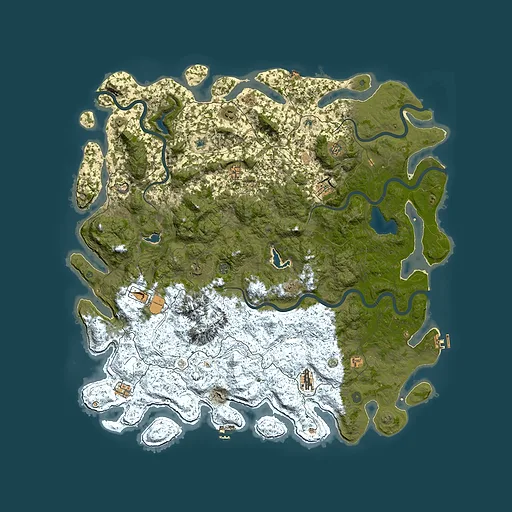 Rust map seed 445953153, 6000x6000m top-down preview