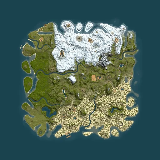 Rust map seed 35007972, 5500x5500m top-down preview