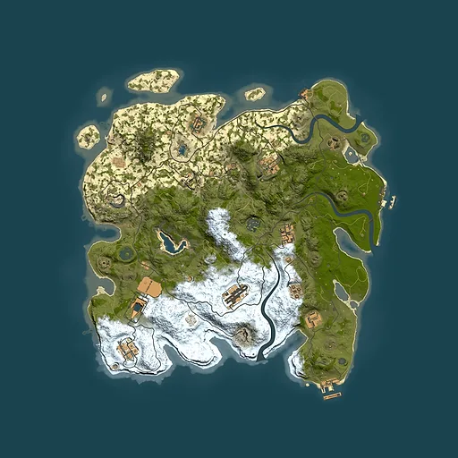 Rust map seed 1610664097, 4000x4000m top-down preview