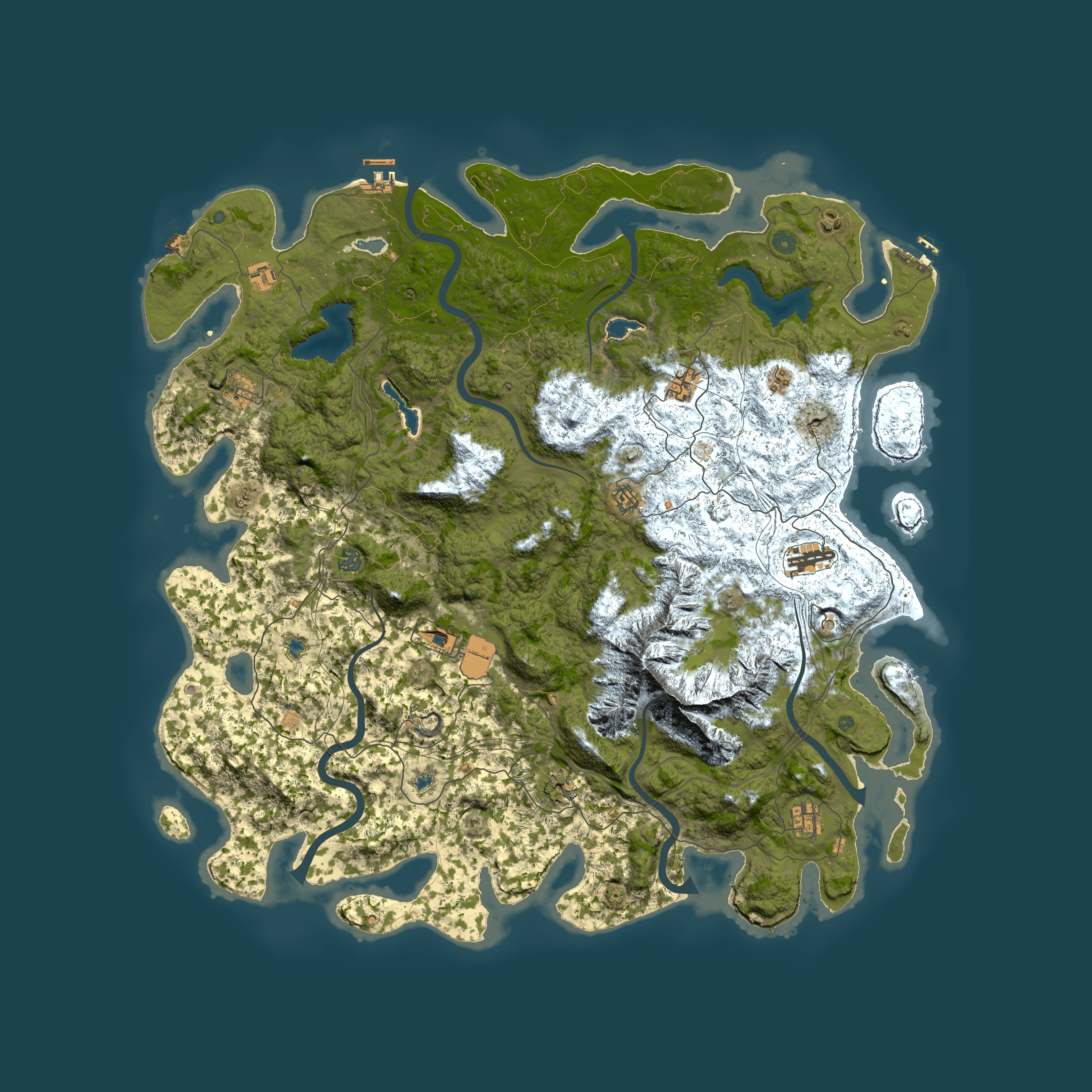 Full top-down render of Rust map seed 2092007076, 5500x5500m