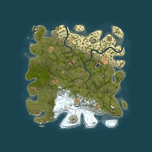 Rust map seed 1337, 4000x4000m top-down preview
