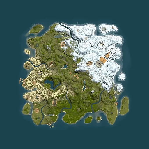 Rust map seed 384665725, 4500x4500m top-down preview