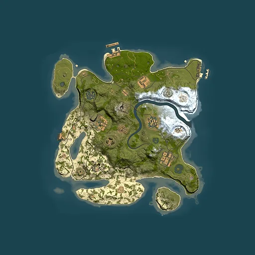 Rust map seed 1660963803, 3000x3000m top-down preview