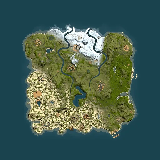 Rust map seed 1420784558, 3750x3750m top-down preview