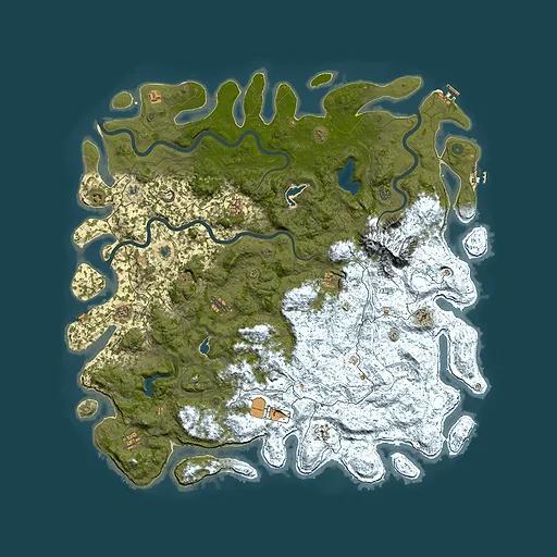 Rust map seed 1154805806, 6000x6000m top-down preview