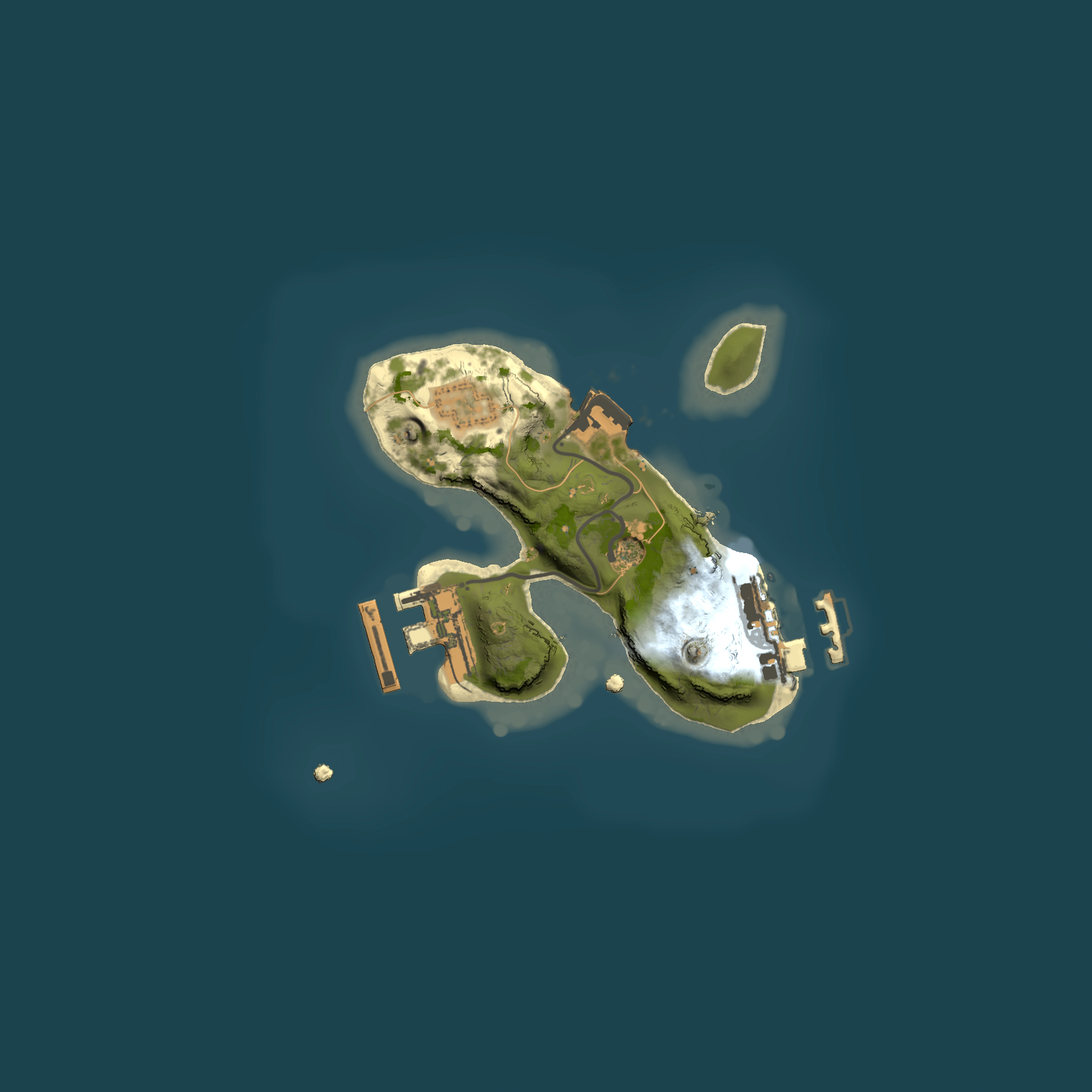 Full top-down render of Rust map seed 1247733699, 1500x1500m