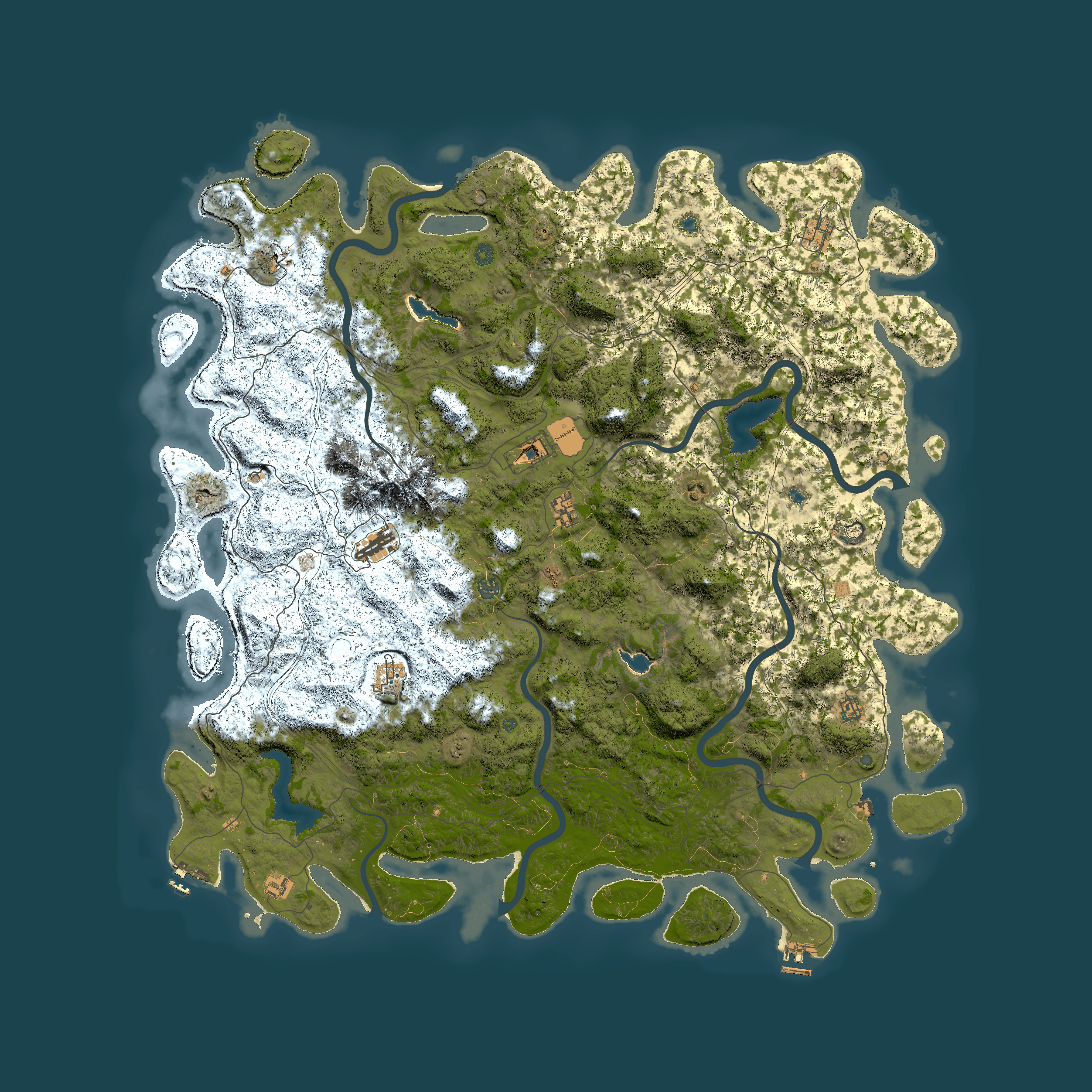 Full top-down render of Rust map seed 1791450194, 6000x6000m