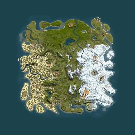 Rust map seed 882711257, 5000x5000m top-down preview