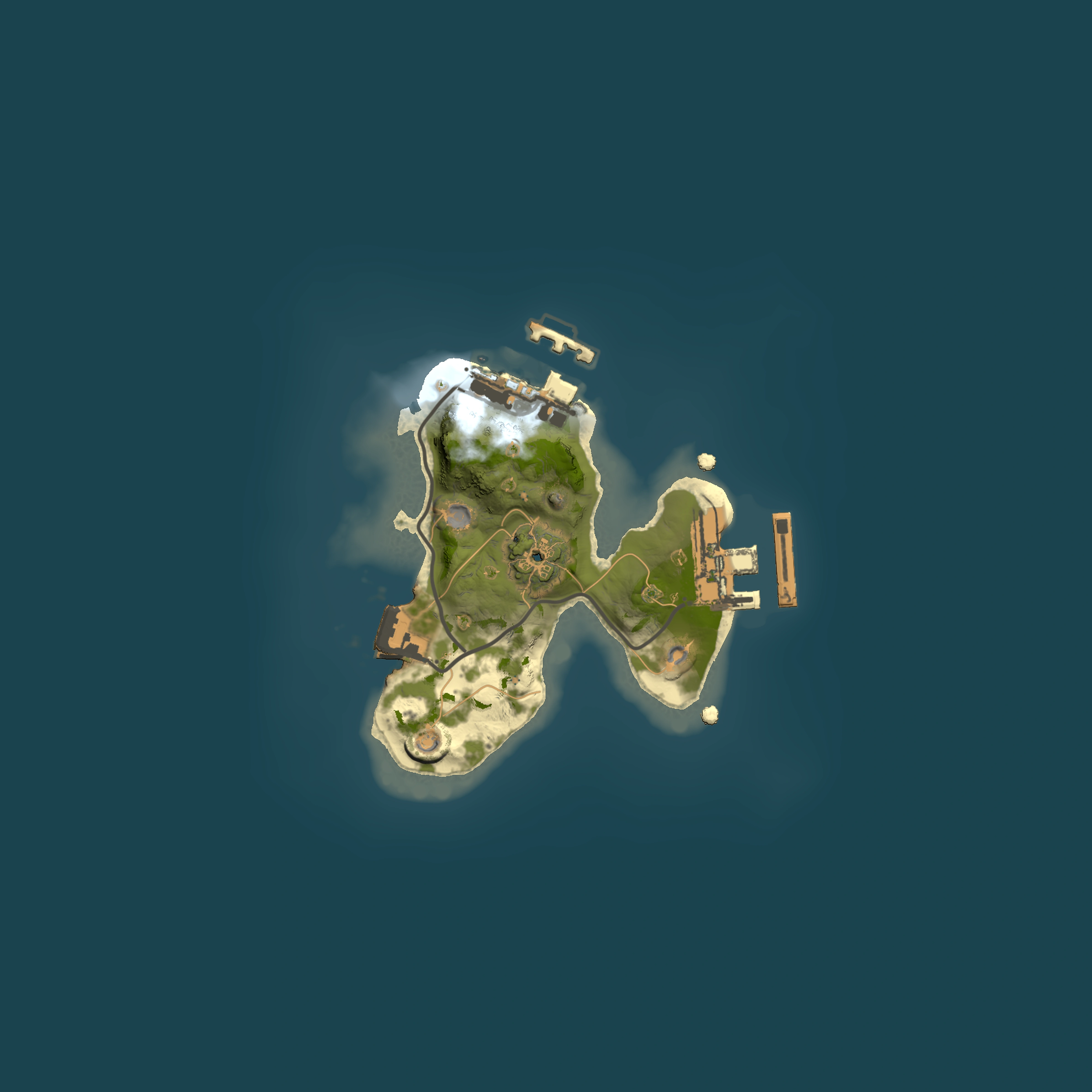 Full top-down render of Rust map seed 1483403863, 1500x1500m