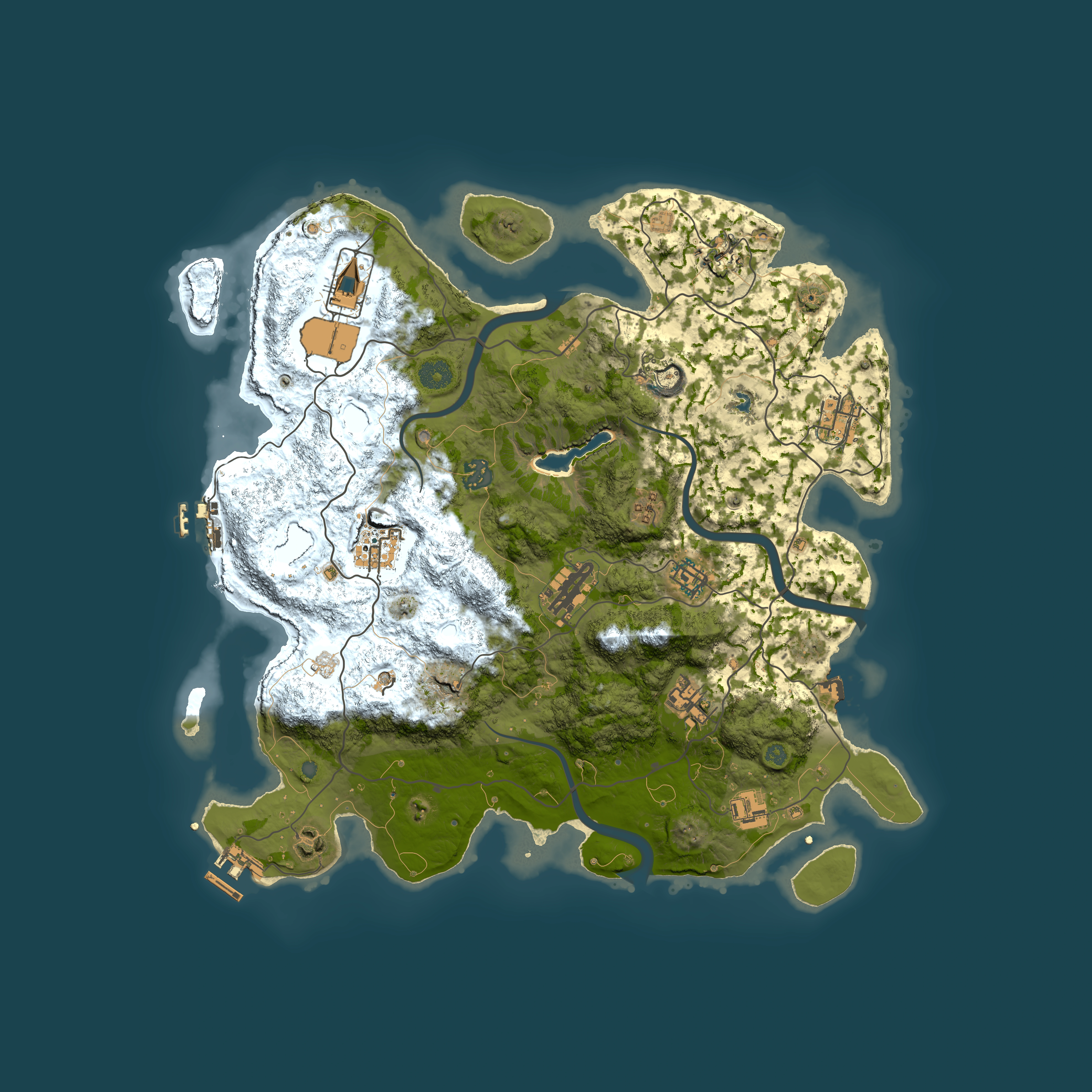 Full top-down render of Rust map seed 1083272371, 4000x4000m