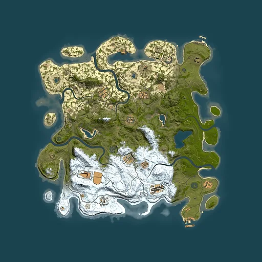 Rust map seed 1203676723, 4500x4500m top-down preview