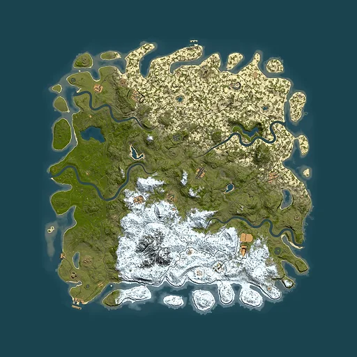 Rust map seed 262832511, 6000x6000m top-down preview