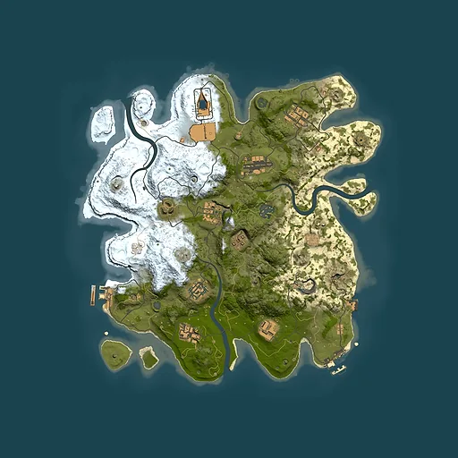 Rust map seed 1868390163, 3500x3500m top-down preview