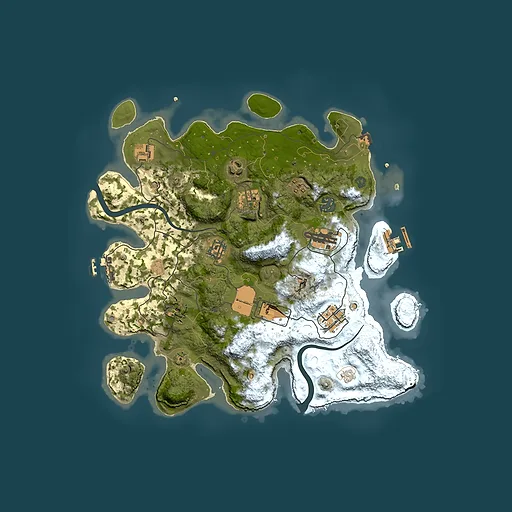 Rust map seed 1327264123, 3500x3500m top-down preview