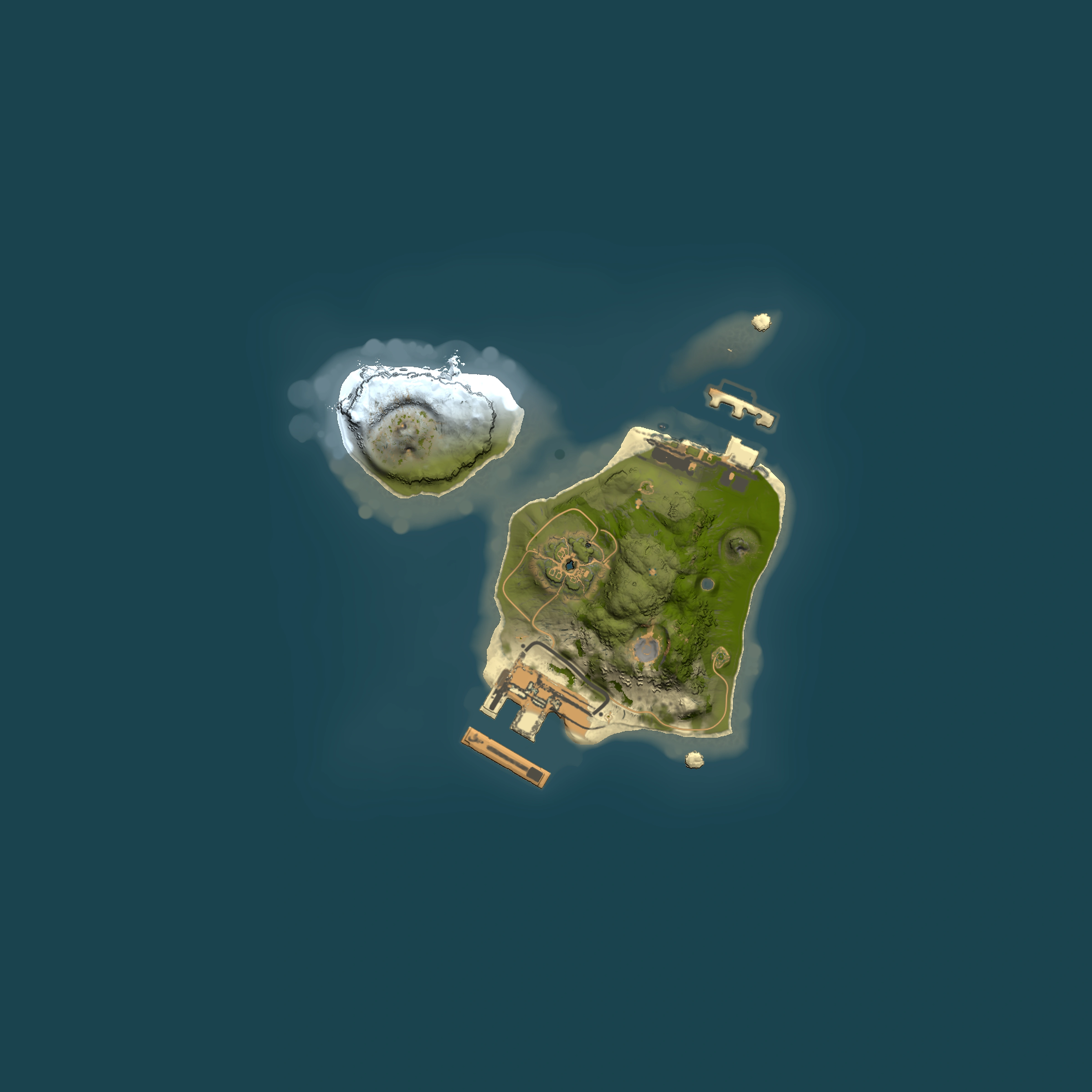 Full top-down render of Rust map seed 1105600989, 1500x1500m