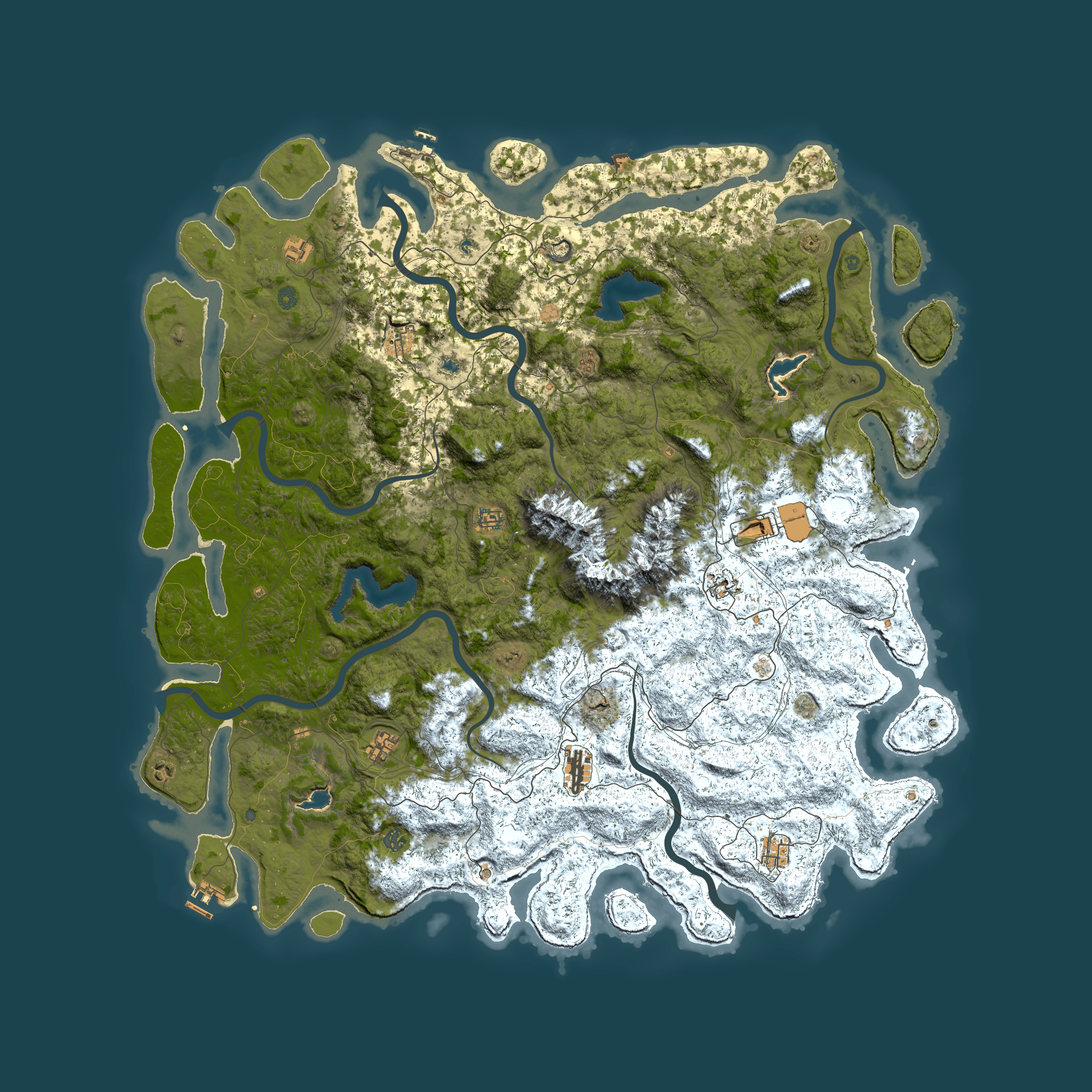 Full top-down render of Rust map seed 1814844762, 6000x6000m