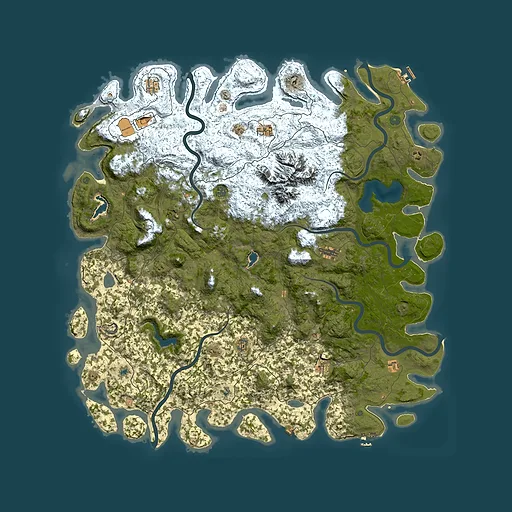 Rust map seed 1197080233, 6000x6000m top-down preview