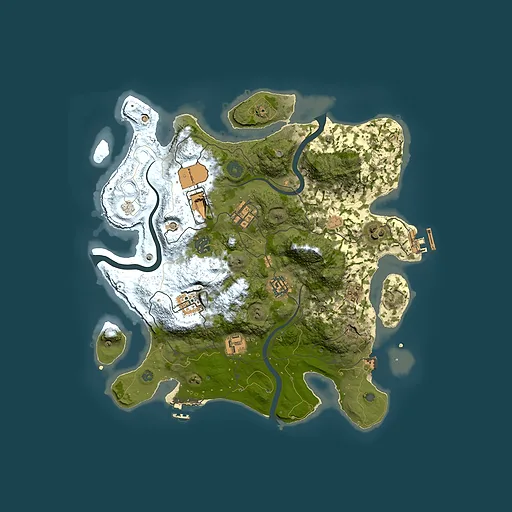 Rust map seed 1246010634, 3500x3500m top-down preview