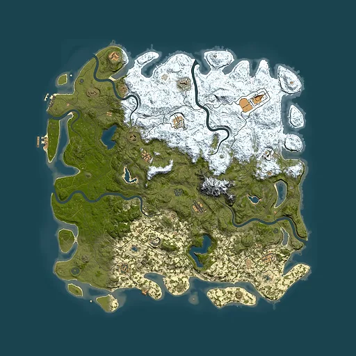 Rust map seed 667895746, 5500x5500m top-down preview