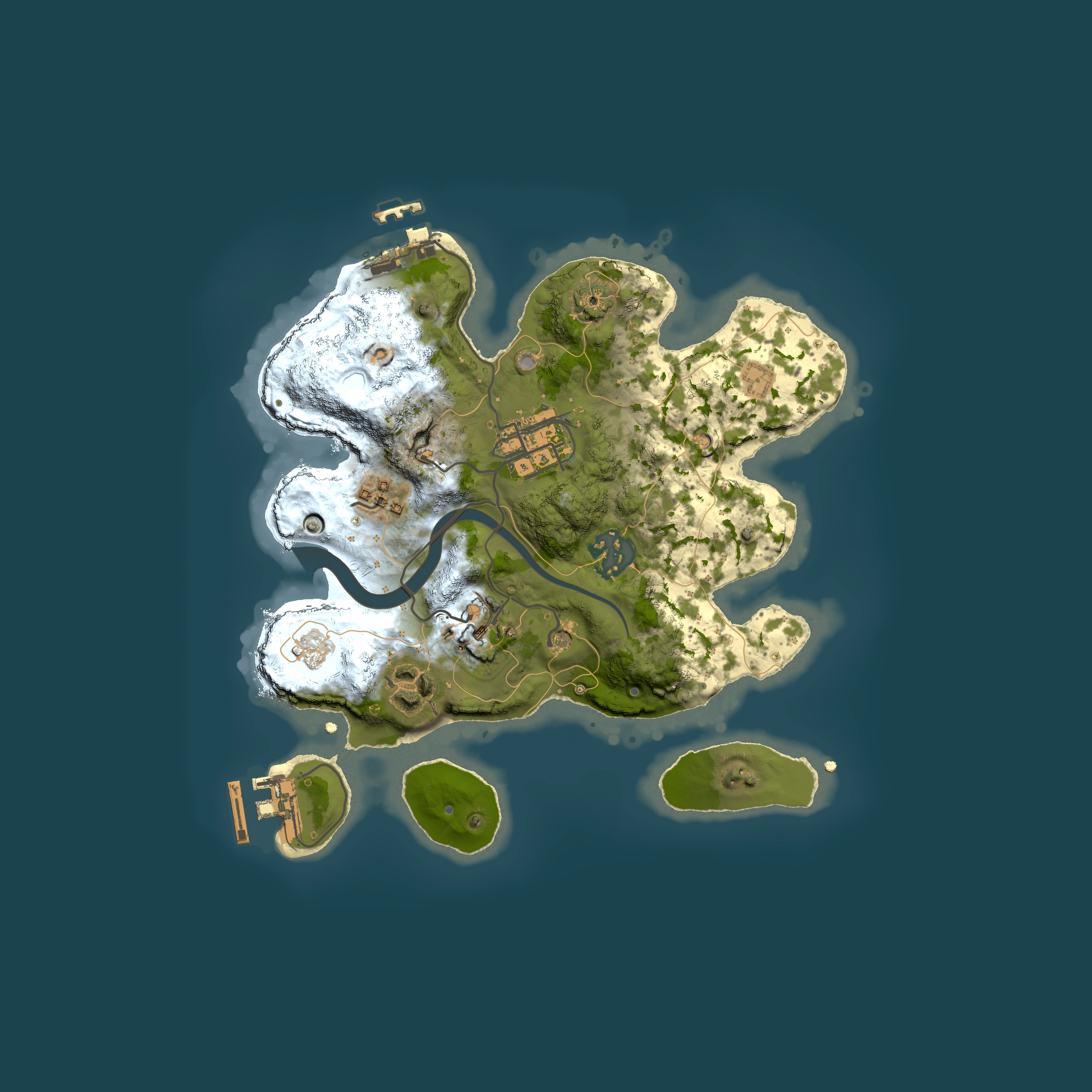 Full top-down render of Rust map seed 523566683, 2500x2500m