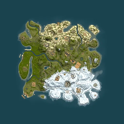 Rust map seed 224847391, 4000x4000m top-down preview