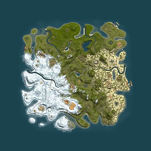 Rust map seed 686184208, 4500x4500m top-down preview