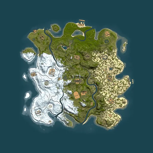 Rust map seed 0, 4250x4250m top-down preview