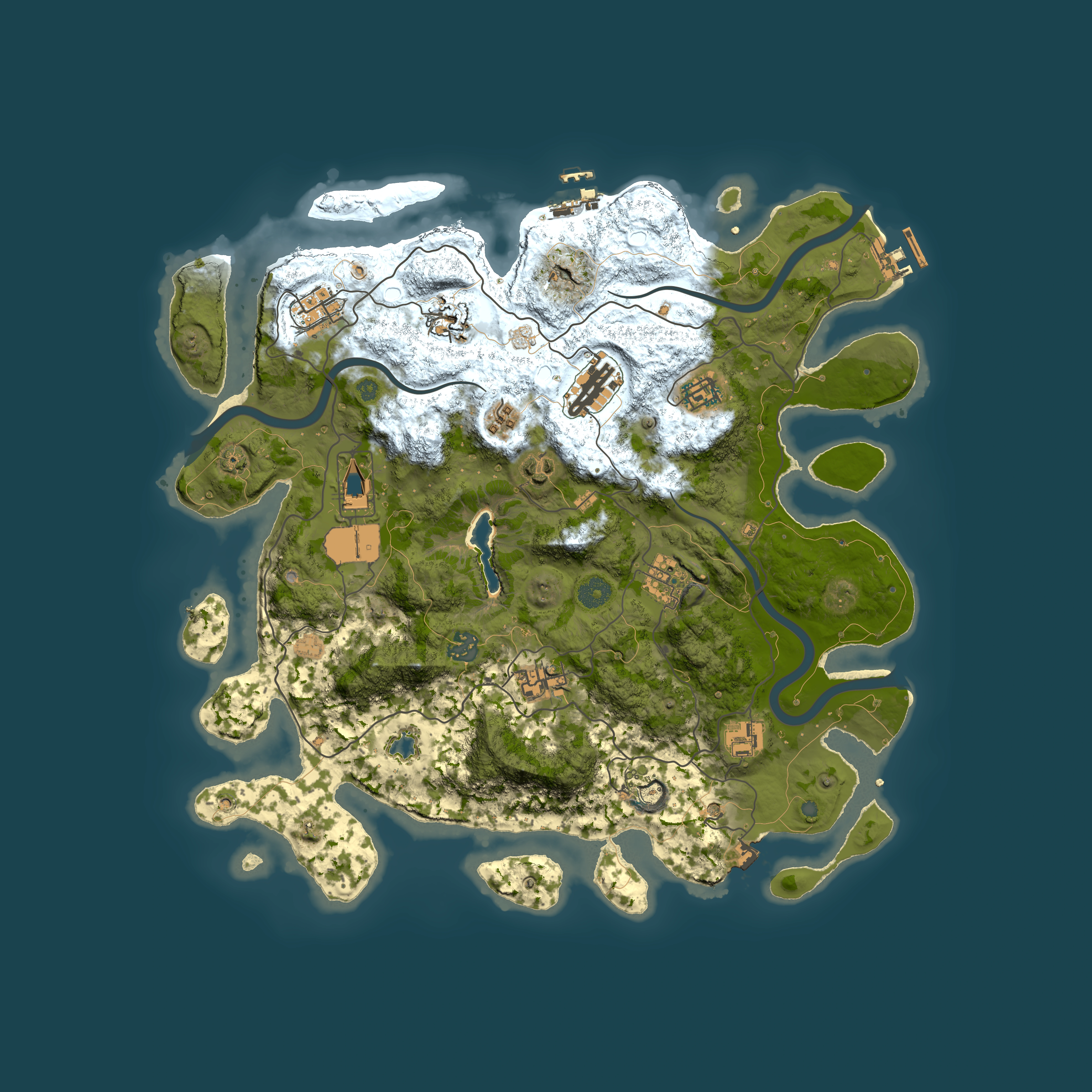 Full top-down render of Rust map seed 1115529342, 4000x4000m