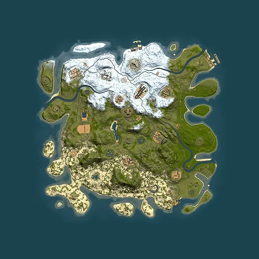 Rust map seed 1115529342, 4000x4000m top-down preview