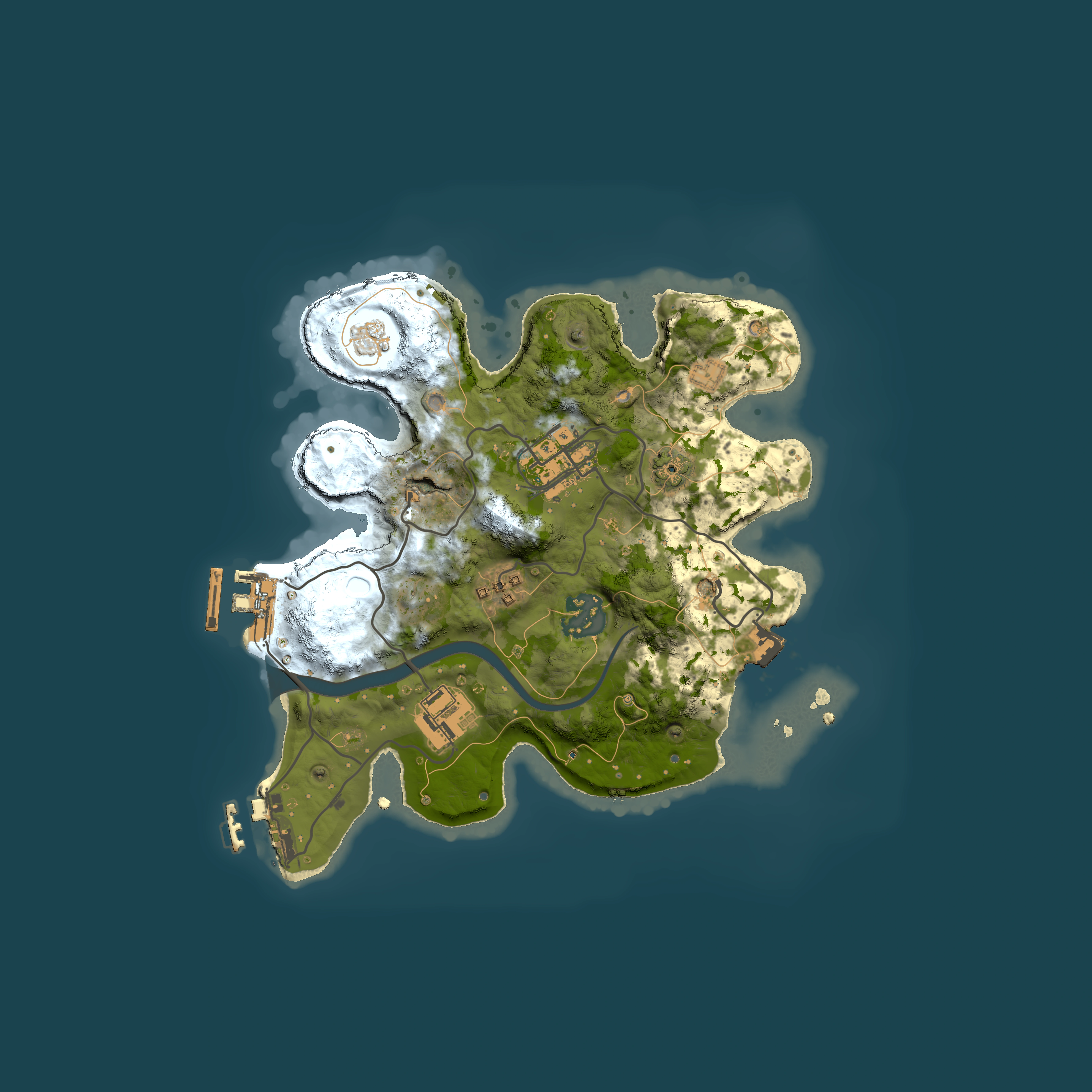 Full top-down render of Rust map seed 1546544131, 2500x2500m