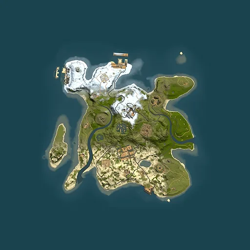 Rust map seed 951706808, 2500x2500m top-down preview