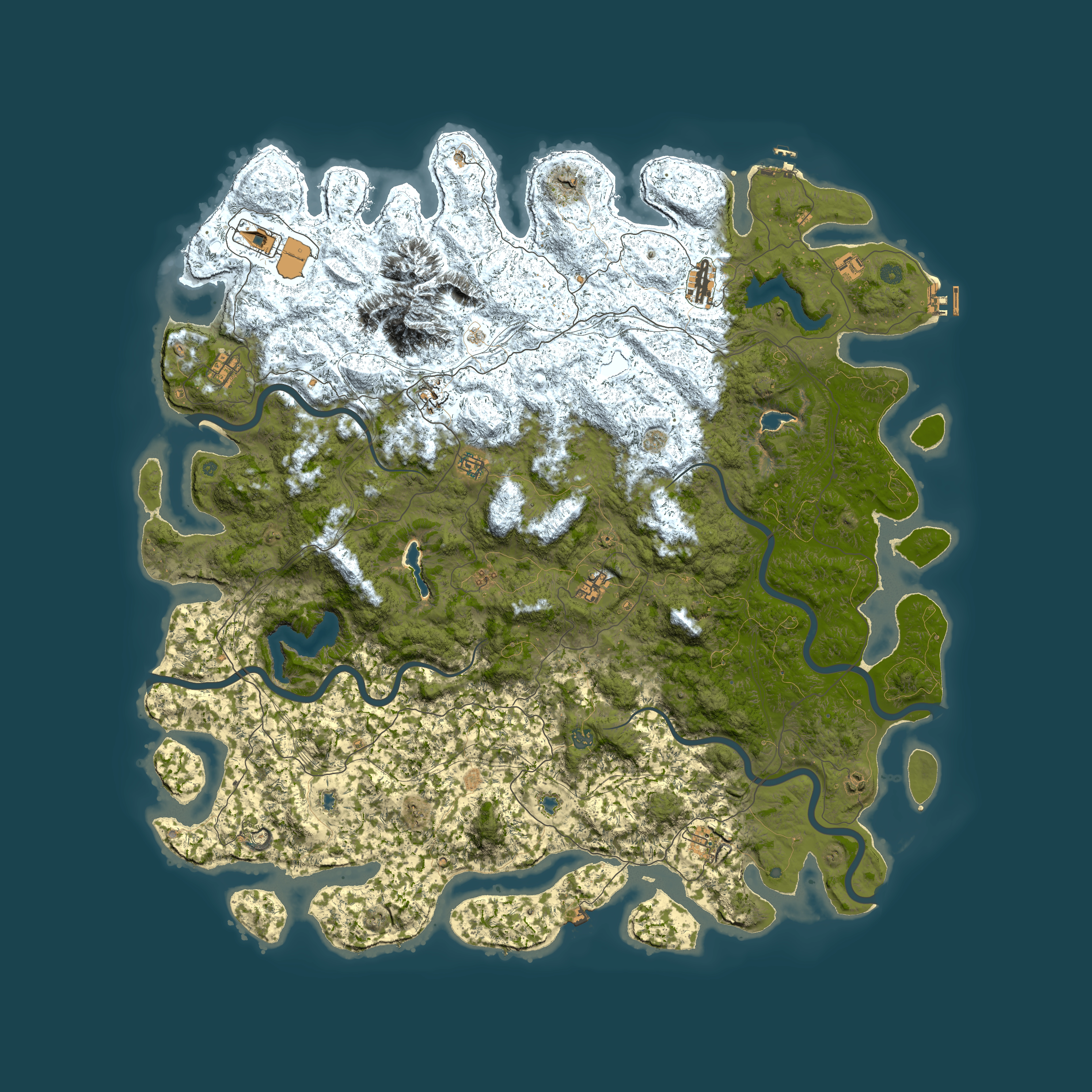 Full top-down render of Rust map seed 512375515, 6000x6000m