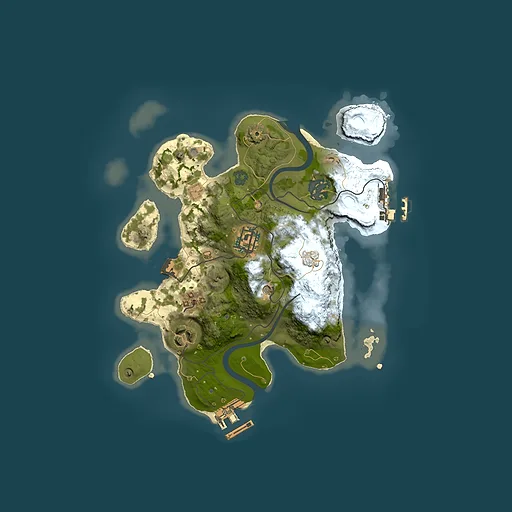 Rust map seed 735500446, 2500x2500m top-down preview