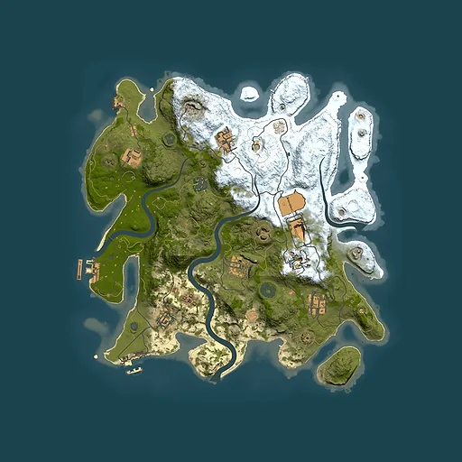 Rust map seed 1315683528, 3500x3500m top-down preview