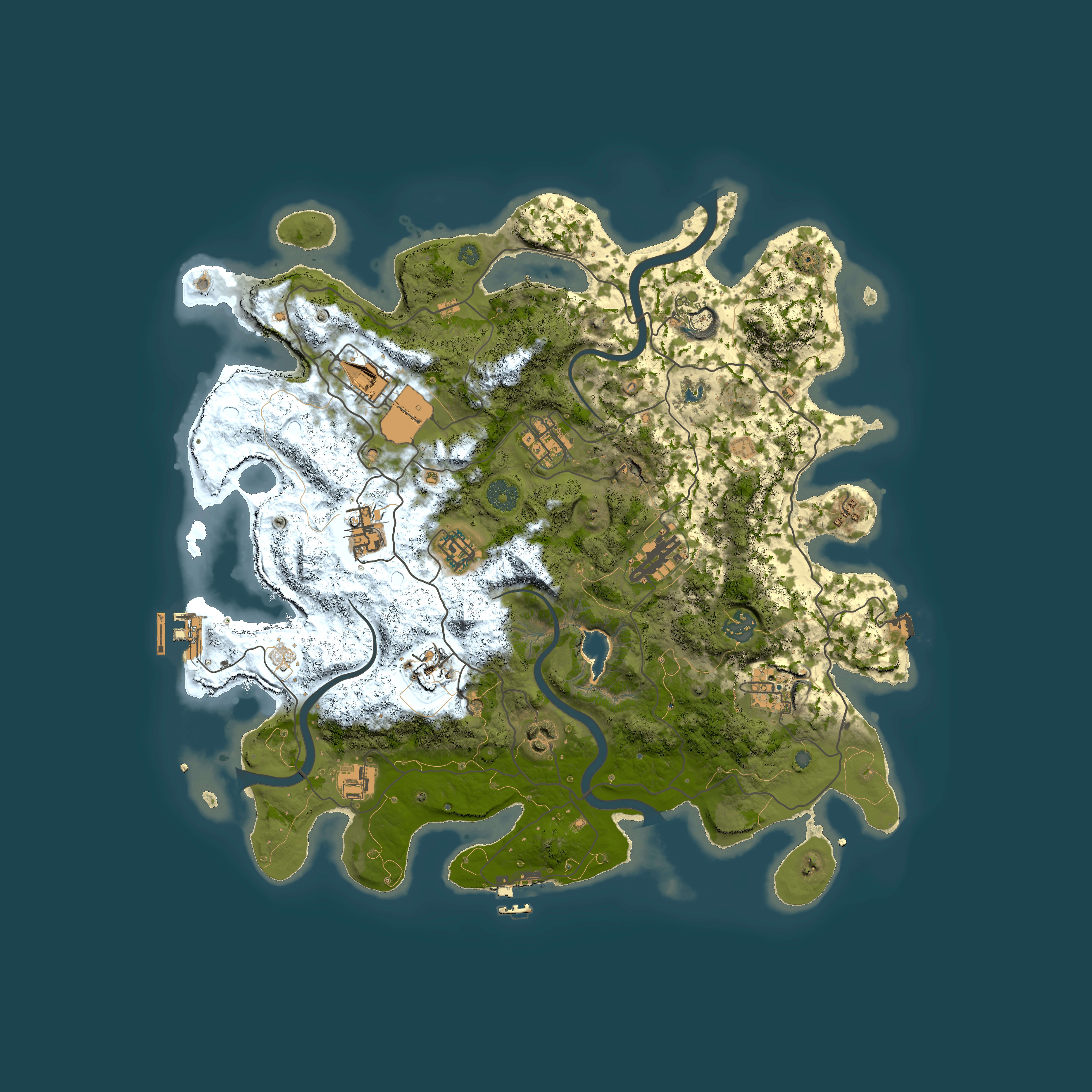 Full top-down render of Rust map seed 1871684359, 4000x4000m
