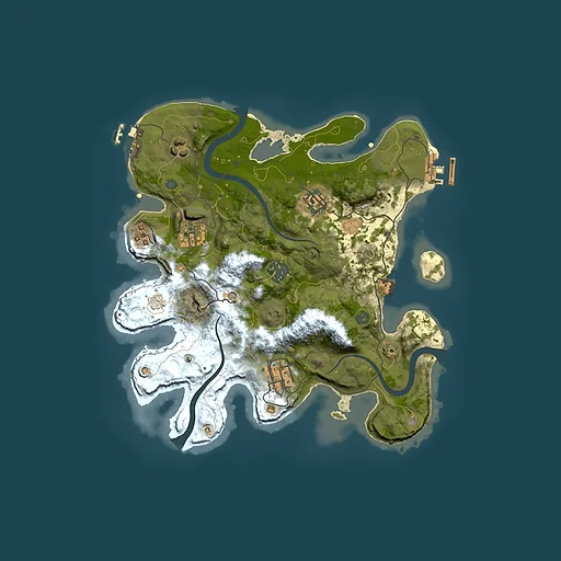 Rust map seed 2025918705, 3000x3000m top-down preview