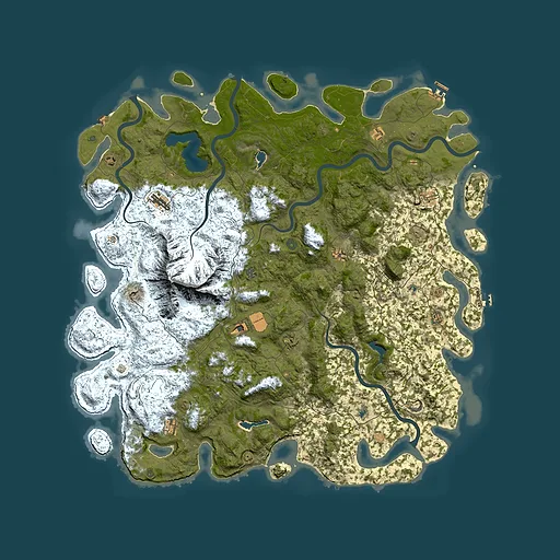 Rust map seed 385194154, 6000x6000m top-down preview