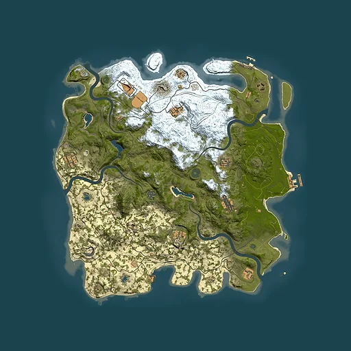 Rust map seed 833937409, 4500x4500m top-down preview