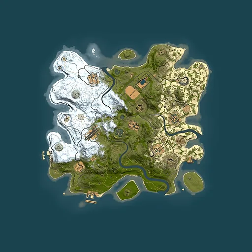 Rust map seed 140567402, 3500x3500m top-down preview