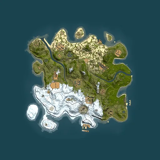 Rust map seed 118972249, 3500x3500m top-down preview
