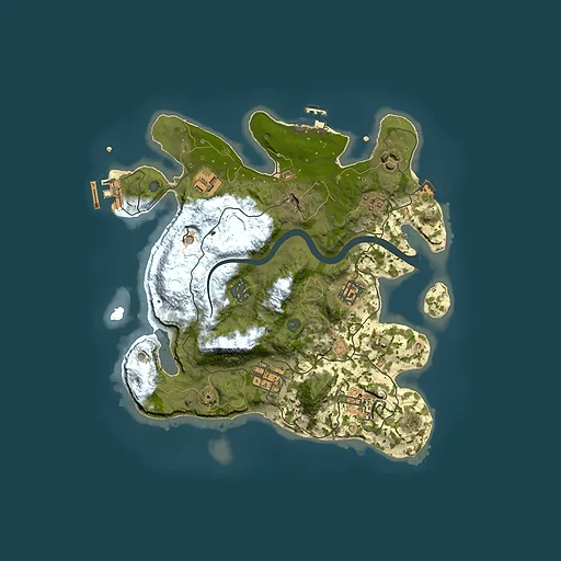 Rust map seed 761744698, 3000x3000m top-down preview