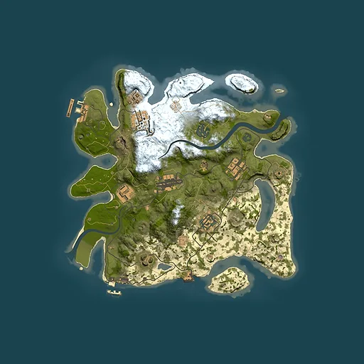 Rust map seed 1917689837, 3000x3000m top-down preview