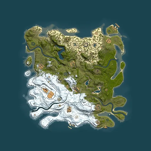Rust map seed 733511454, 4500x4500m top-down preview